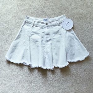 Princess Polly white denim skirt